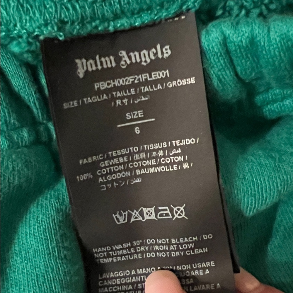 Palm Angels Girls Classic Overlogo Sweatpant, Green size 6 - Picture 4 of 9